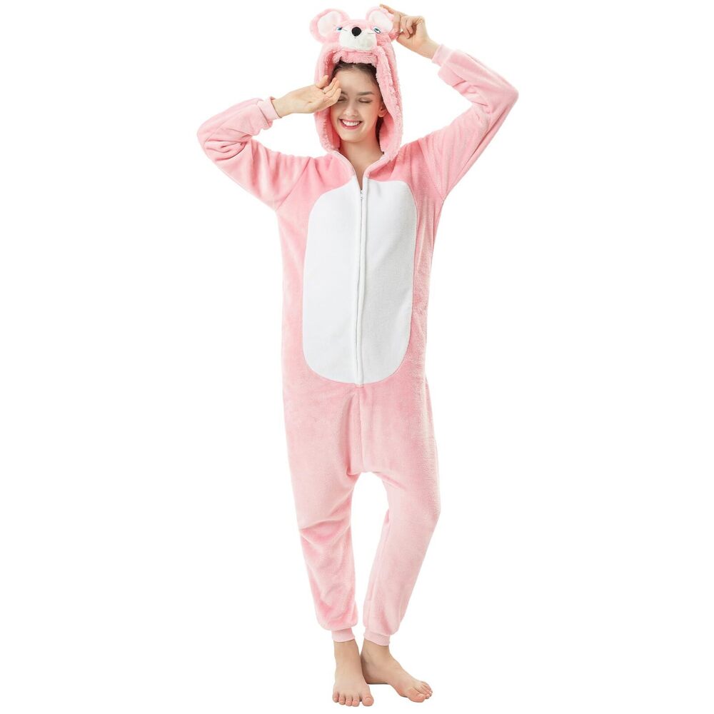 6238 Onesie Adult Reindeer Costume Dinosaur Sleepwear Animal Lion Mouse